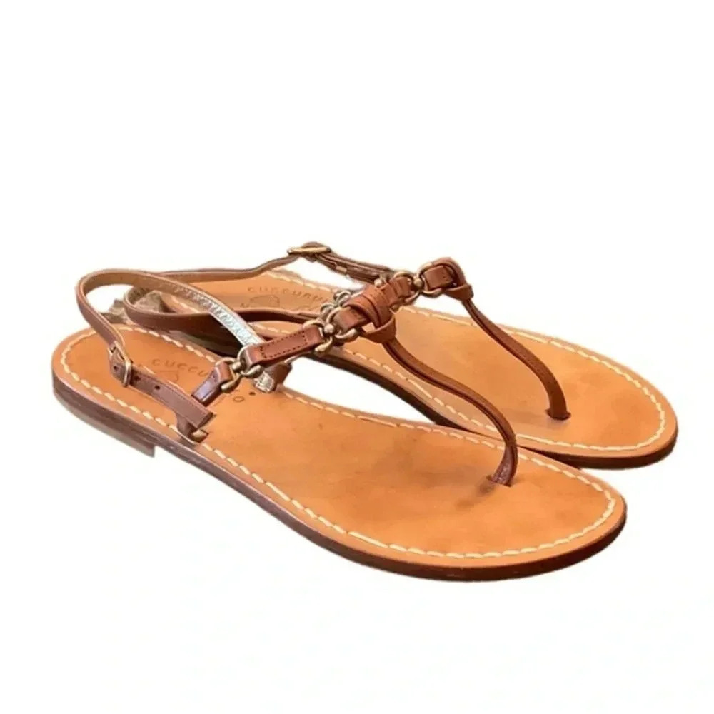 Cuccurullo Moda Capri Brown Sandals